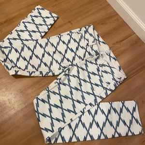 White and Blue patterned Jeans